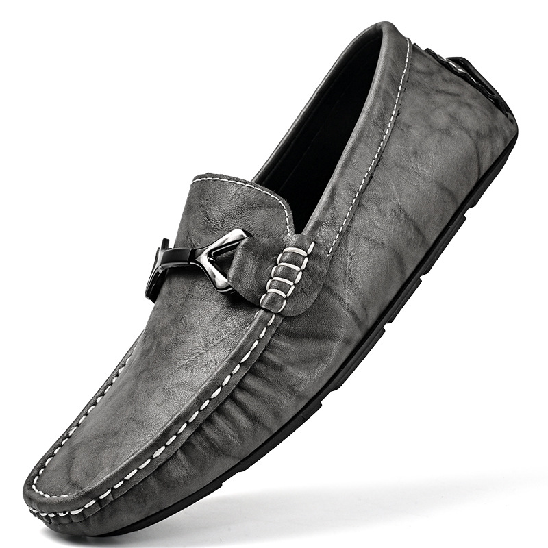 Genuine Leather All-match Men's Slip-on Gommino foto 2