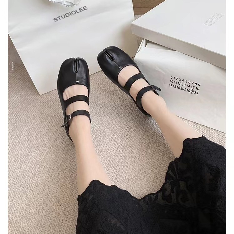 Womens Leather Shoes With A Single-strap Buckle foto 3