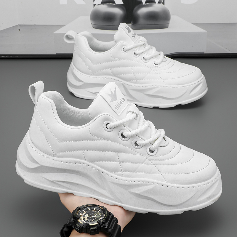 Fashion Thick-soled Anti-skid Shoes Ins Slip-on Casual Lazy Shoes Men Outdoor Breathable Lace-up Running Sports Sneakers foto 3
