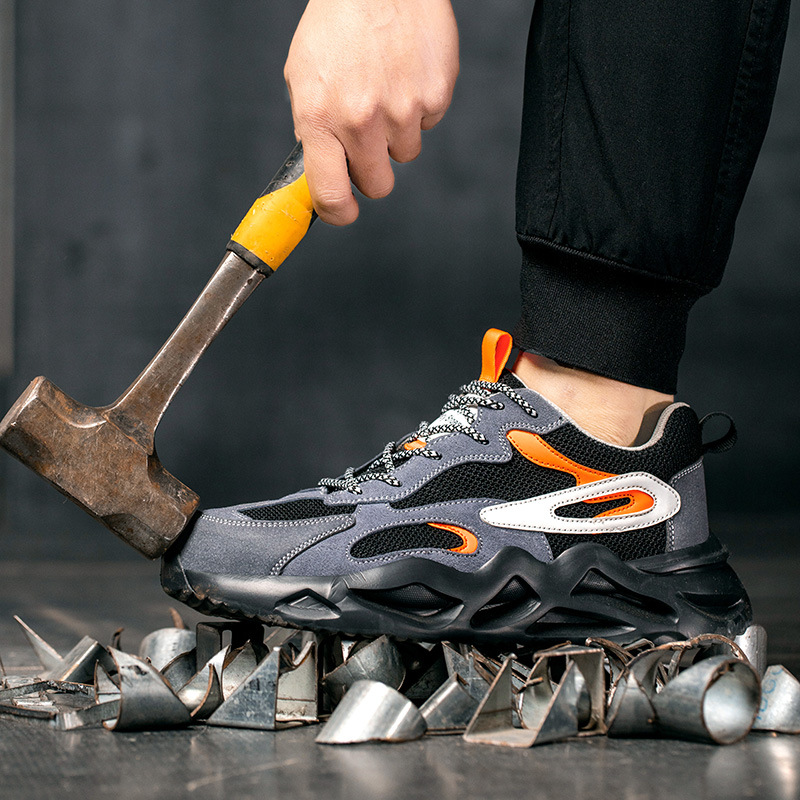 Breathable Mesh Lightweight Steel Toe Cap Safety Shoes foto 4