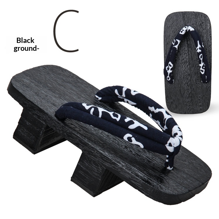 5.5cm-heeled Solid-wood Mens Flip-flops foto 3