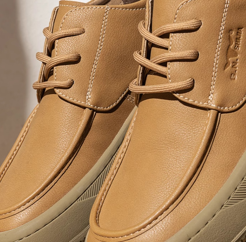 British Retro Brown Big Toe Casual Leather Shoes foto 2