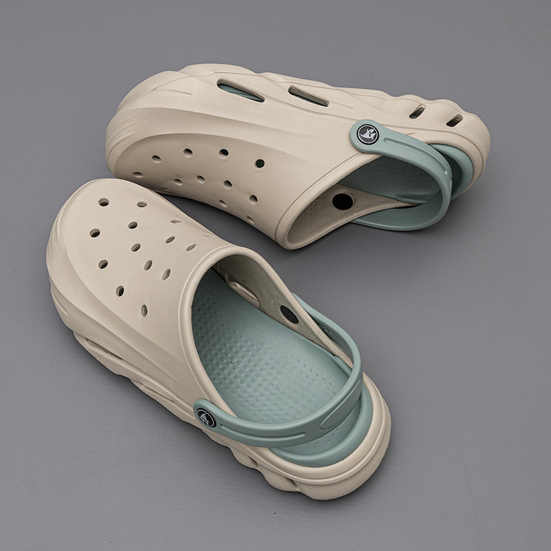 Men's Fashion Two-tone Beach Hole Shoes foto 4