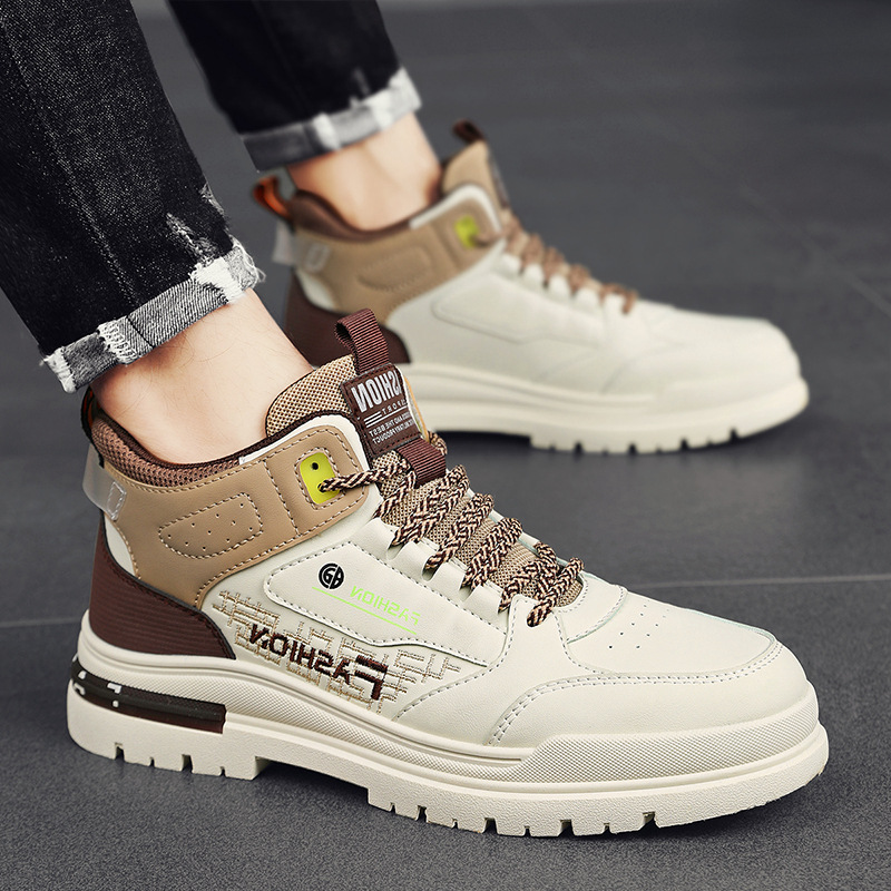 Men's High-top Korean Style Elevator Wild Sneakers foto 3