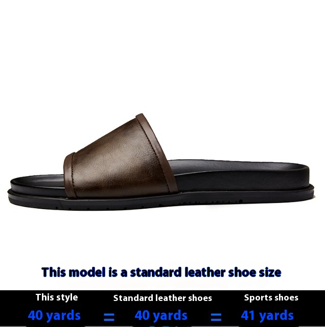 Genuine Leather Slippers Men's Summer Outdoor Non-slip foto 3