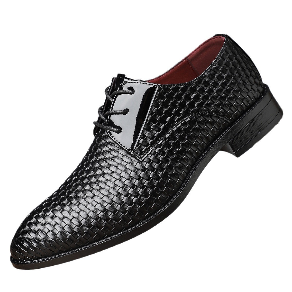 Mens Stylish Formal Pointed-toe Lace-up Leather Shoes foto 3