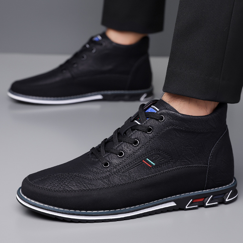 Men's High Top Shoes With Lace Up Martin Boots foto 4