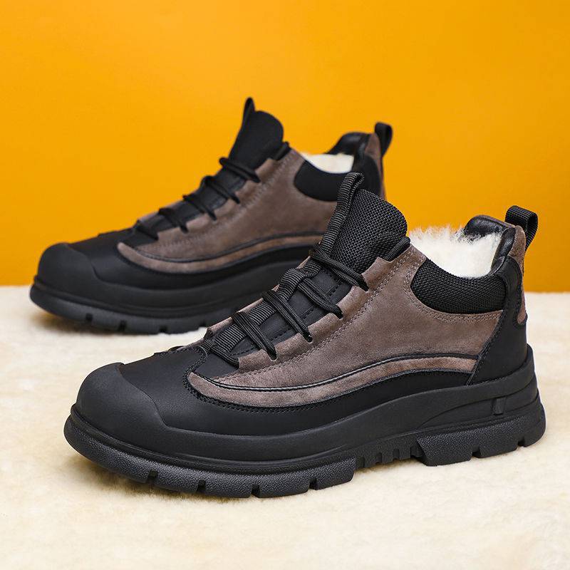 Men's Cotton Shoes Wool Fleece Lined Thick High-top Casual foto 5