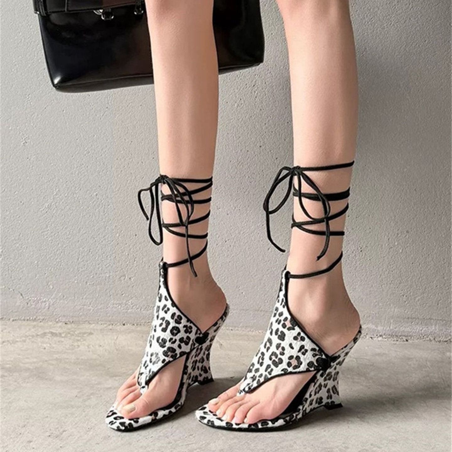 Fashionable Wedge-Heel Strappy Roman Sandals For Women foto 3