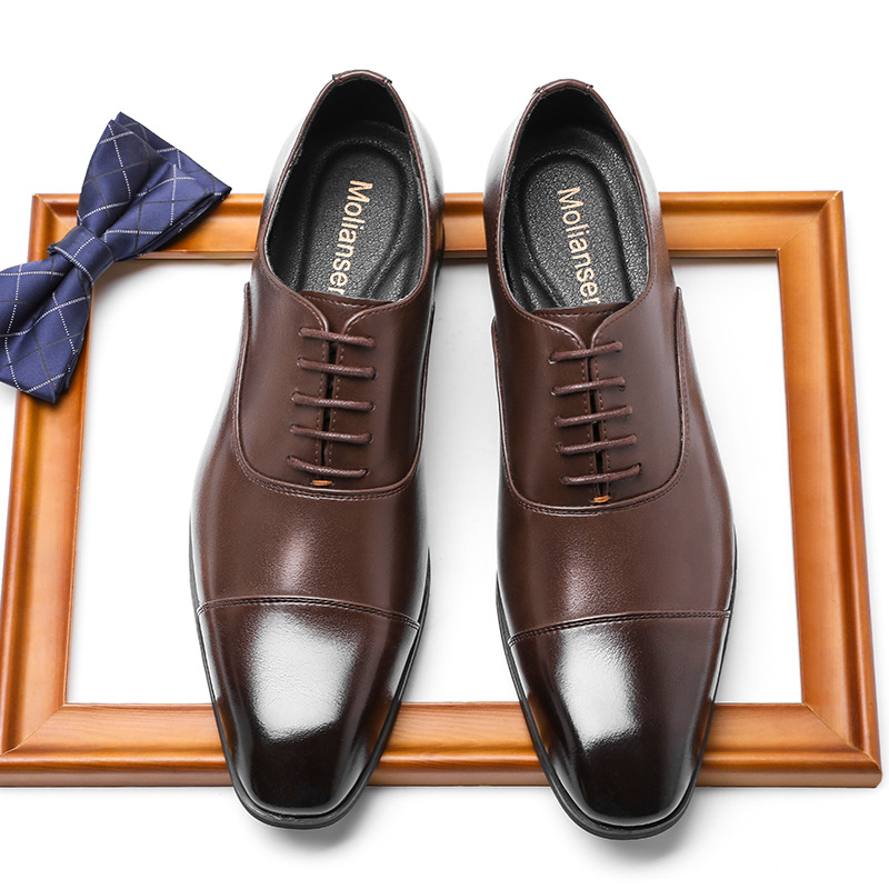 Men's Business Show Xu Japanese Oxford Leather Shoes foto 3
