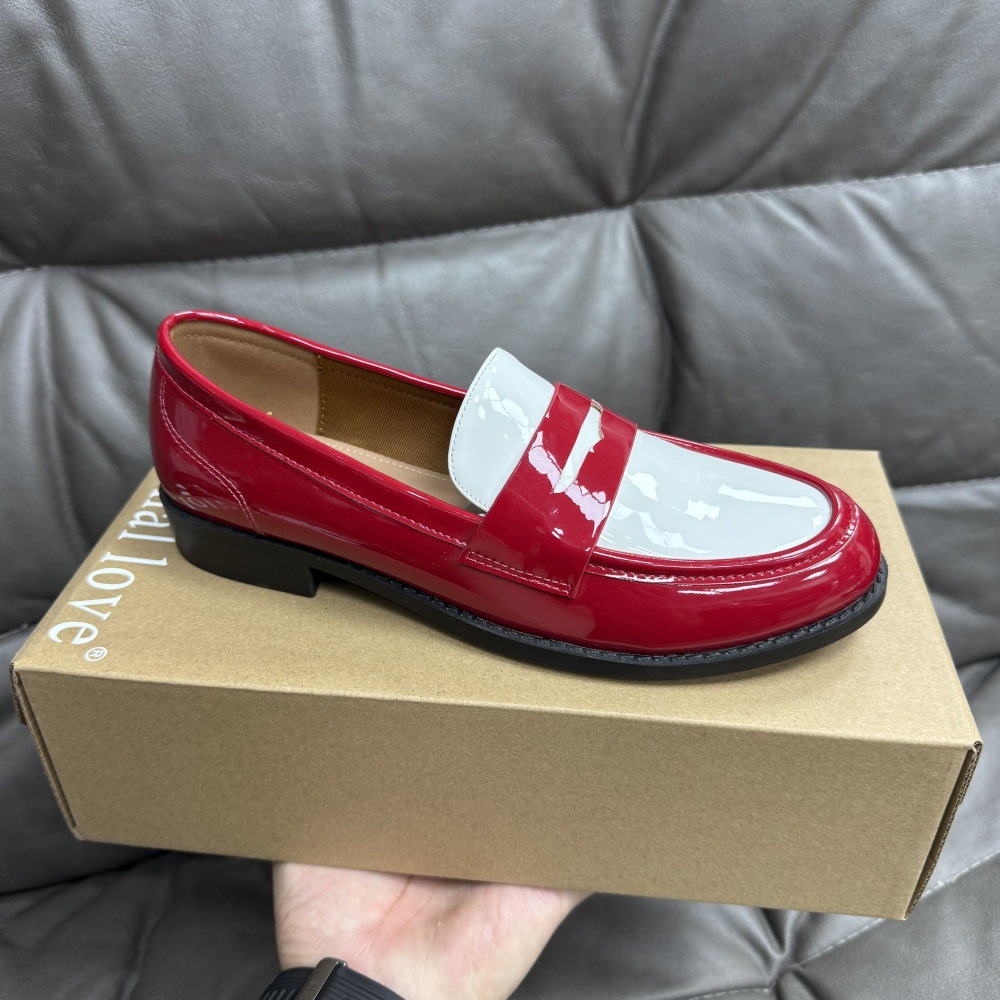 Leather Slip-on British-style Casual Loafers Shoes foto 2