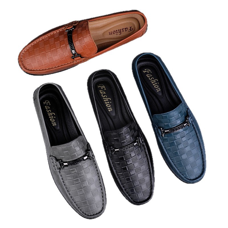 Slip-On Business Men's Soft Surface Casual Plus Size Loafers Leather Shoes foto 2
