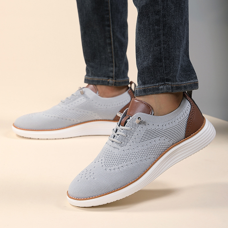 Casual Men's Breathable Flyknit Shoes foto 3