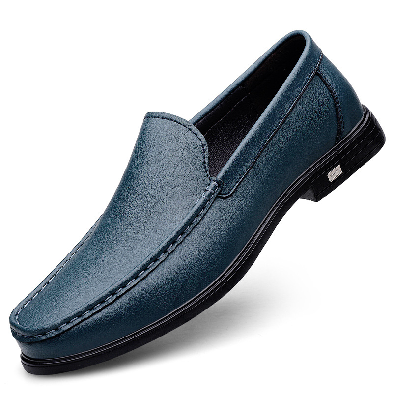 Fashion Multi-color Cowhide Casual Loafers Men foto 2