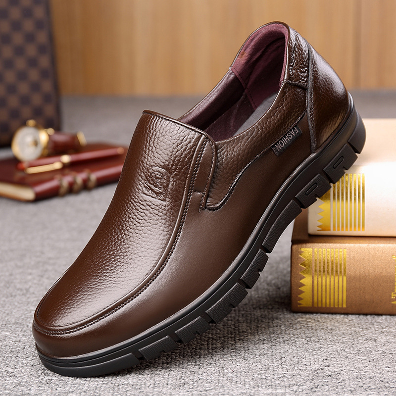 Old Man's Head Layer Cowhide Men's Shoes Business Leisure foto 3