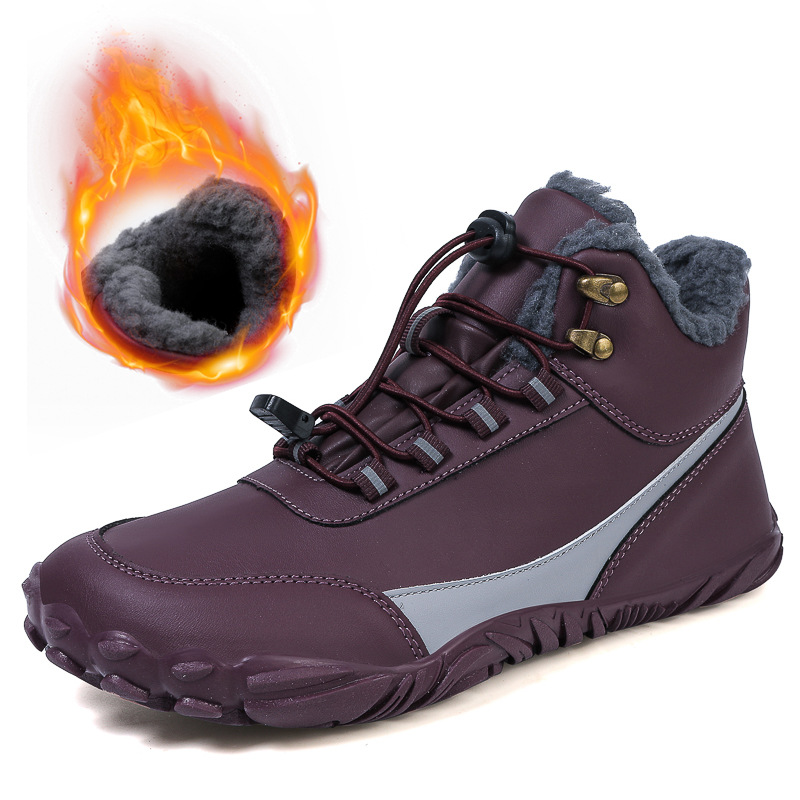 Snow Boots Five-finger Outdoor Leisure Sports Camping Hiking Shoes Non-slip Warm Fleece-lined High Cotton-padded Shoes foto 5