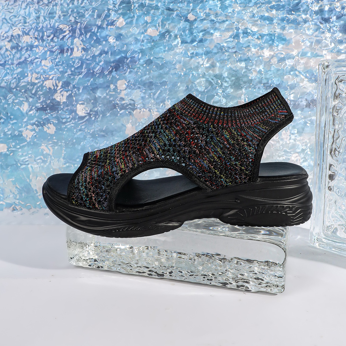 Casual Thick-soled Peep-toe Beach Sandals foto 5
