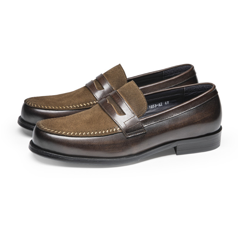 Mens Genuine Leather Business Formal & Casual Loafers foto 5