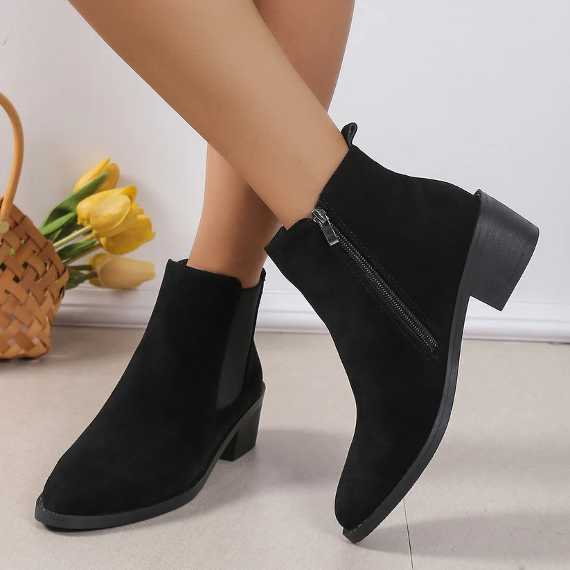Plus Size Women's Women's Casual Boots Solid Color Wedge Snow Boots foto 5