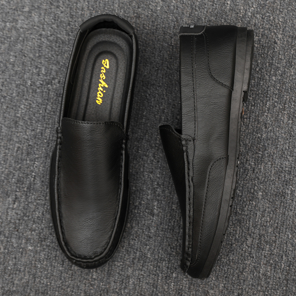 Men's Trendy Korean Wild Summer Casual Leather Shoes foto 4