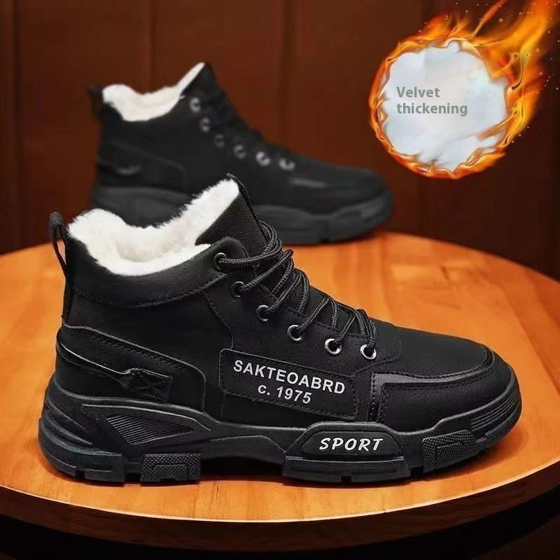 Martin Boots Fleece-lined Warm Waterproof Non-slip Snow Boots Men foto 4