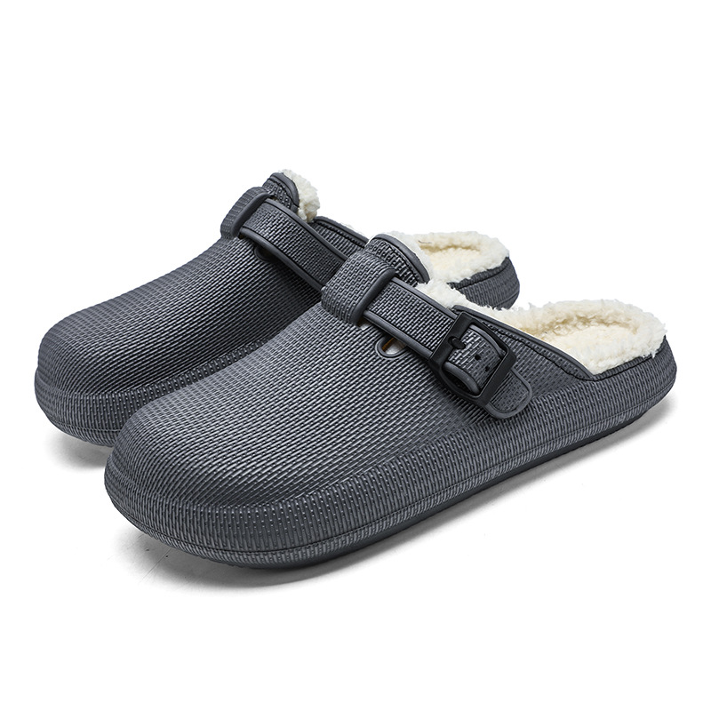 Autumn And Winter New Eva Soft Bottom Home Travel Fleece-lined Slippers foto 5