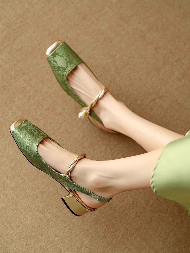 New Chinese Style Fairy Style Outer Wear Closed Toe Fashion Sandals For Women foto 4