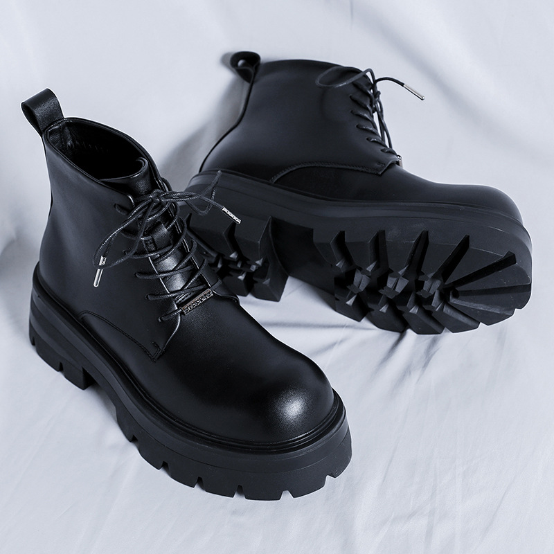 Black Working Wear Motorcycle Boots foto 3