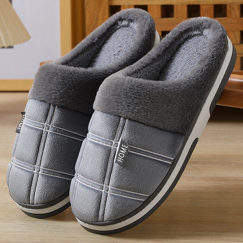Winter Warm Slugged Bottom Plush Slippers foto 5