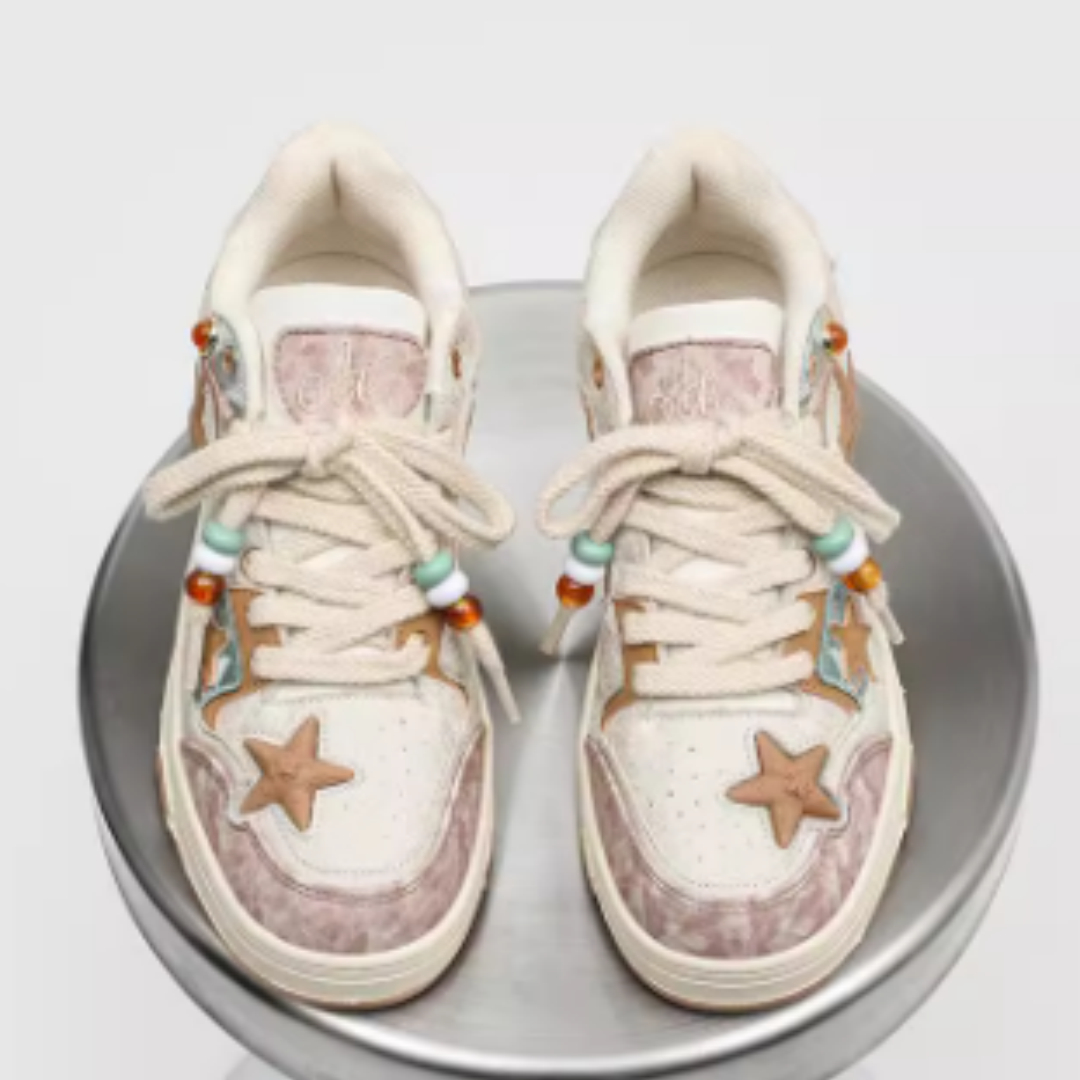 High-end Platform Platform Sneakers With Star Pattern For Couples foto 5