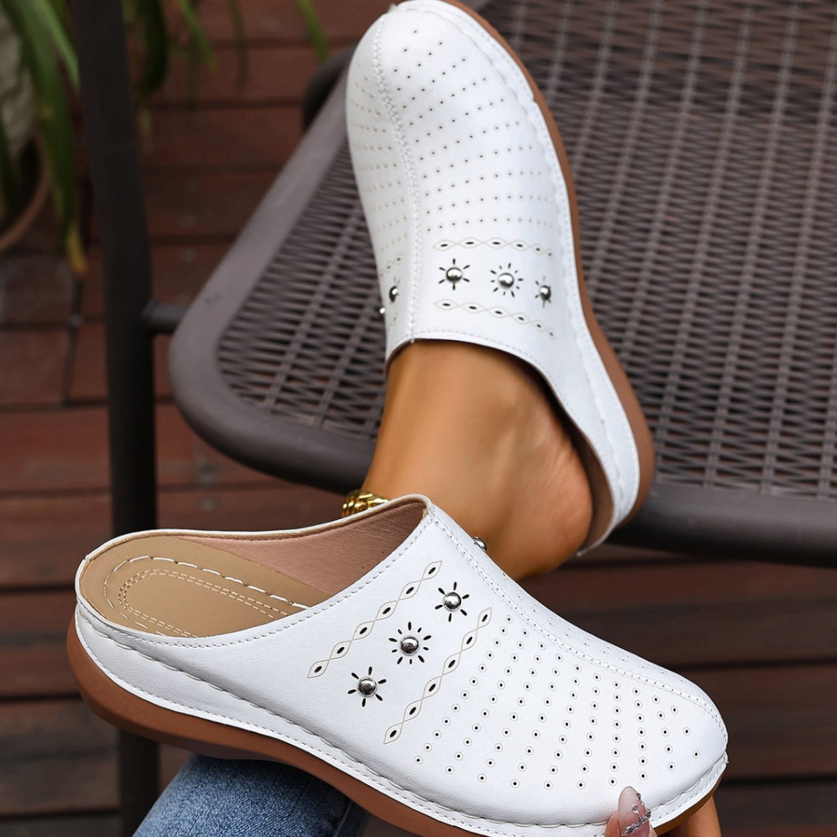 Summer New Women's Toe-covered Platform Slippers foto 3