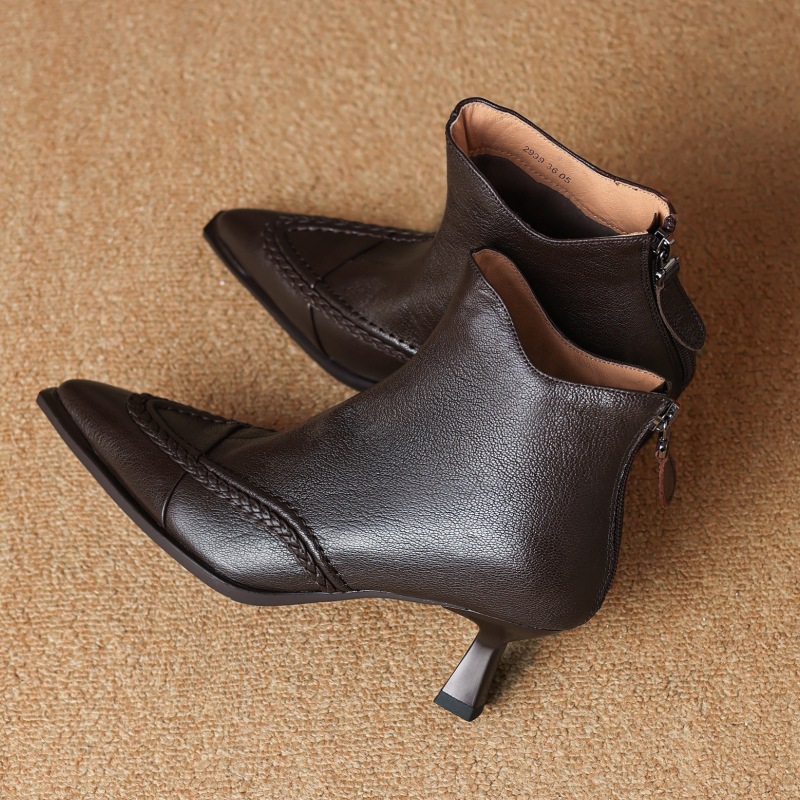 Pointed-toe Slimming Fleece-lined Womens Stiletto Heels With A Back Zipper foto 2
