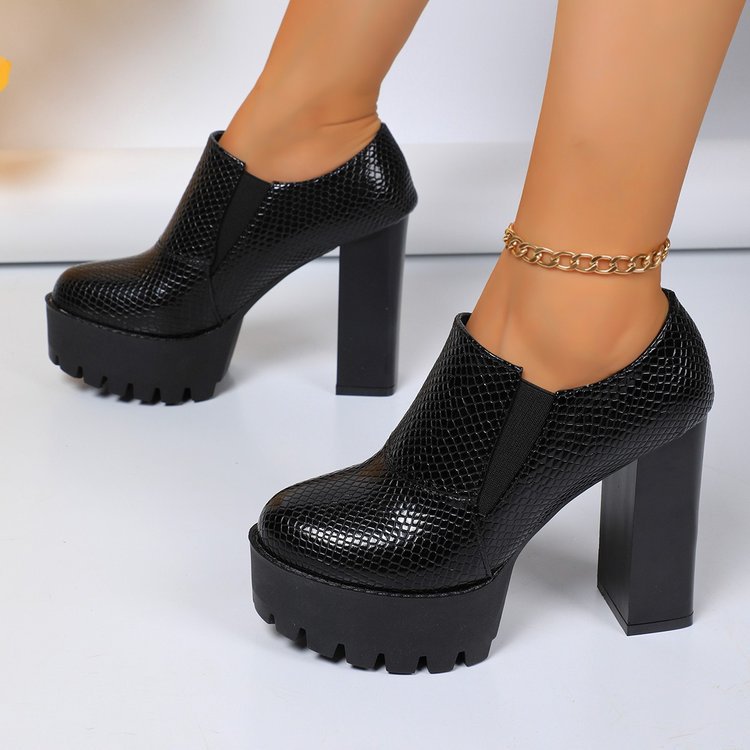 Women's Plaid Lace-up Fashion High Heels foto 2