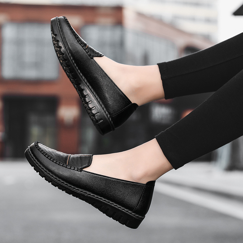Women's Flat Casual Slip-on Leather Shoes foto 3