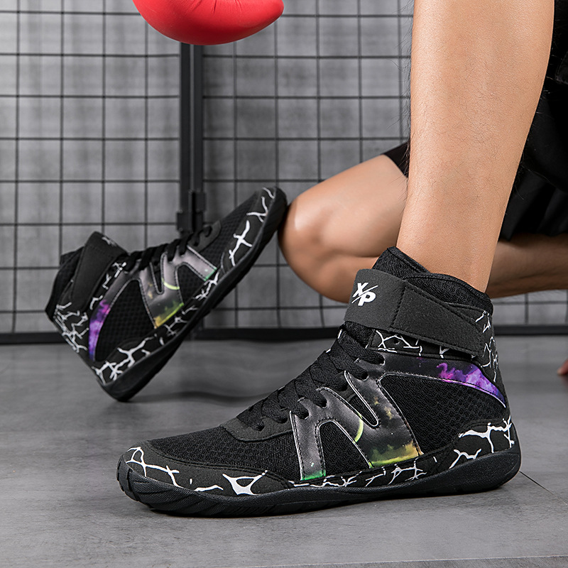 Professional Boxing Shoe High-top Fitness Training Shoes foto 4