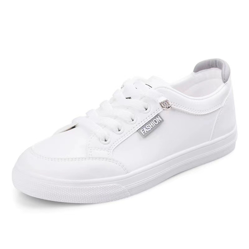 Womens Versatile White Flat Sneakers foto 3