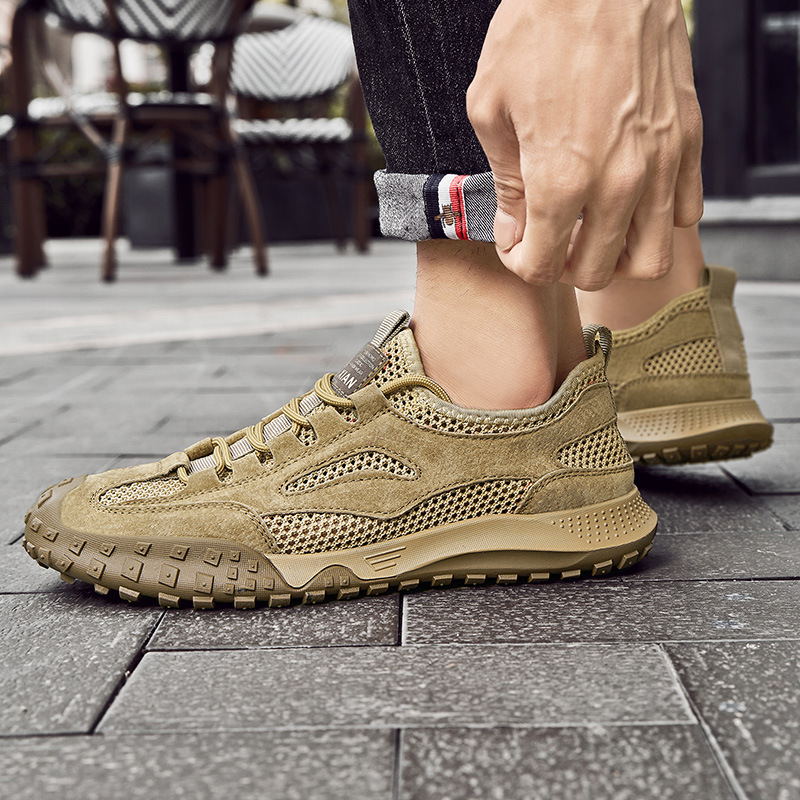 Casual Plus Size Suede Leather Mesh Casual Shoes Breathable foto 4