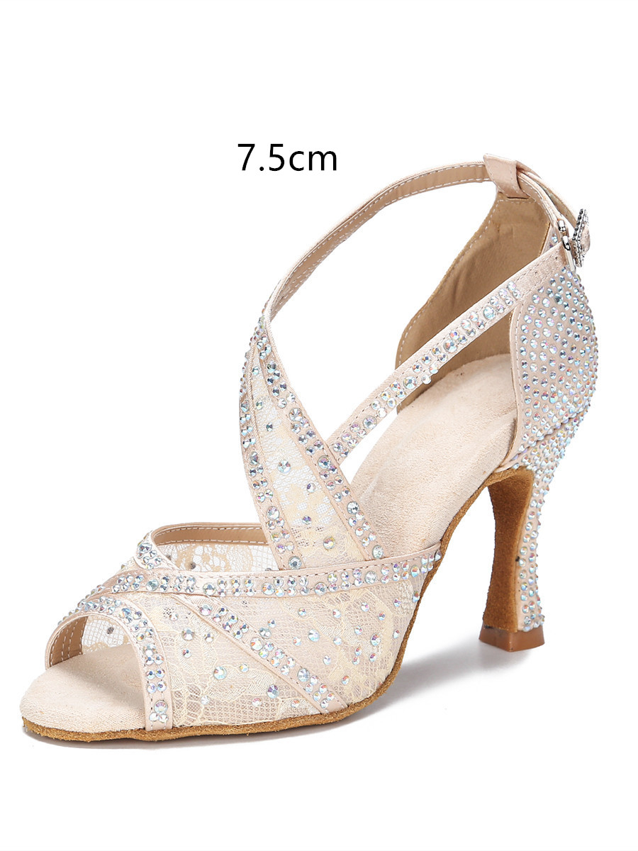 Diamond-embedded Latin Dancing Shoes Women's Adult foto 2