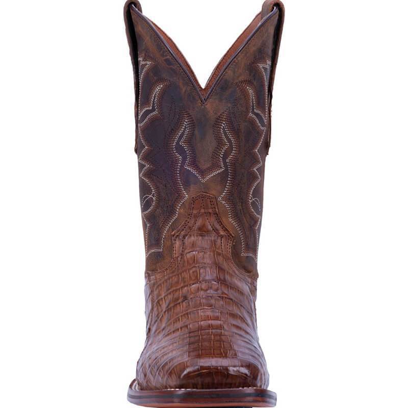 Men's Retro Square Head Embroidered Mid-calf Split Casual Wild Boots foto 3