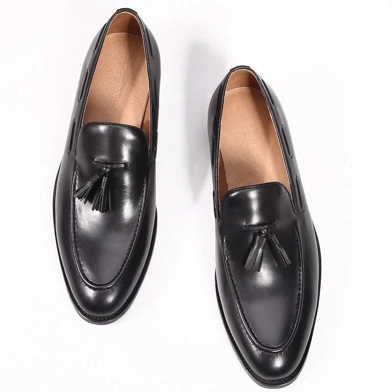 Men's Business Casual Handmade Genuine Leather Shoes foto 4