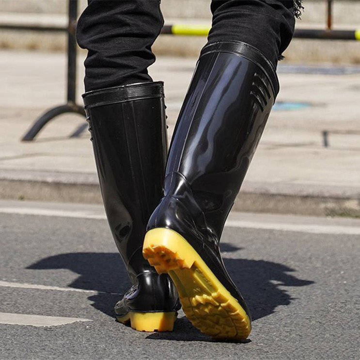 Men's Fashion Non-slip Wear-resistant Construction Site Waterproof Shoes foto 4