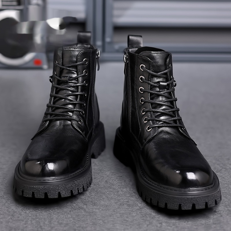 Men's Retro Breathable High-top Martin Boots foto 2
