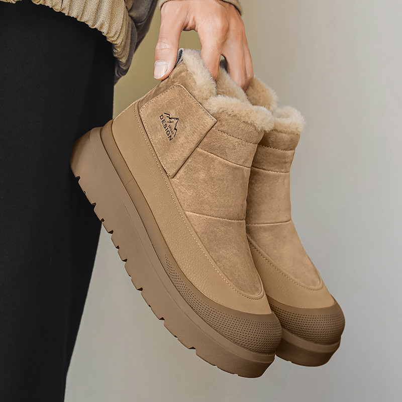 Fleece-lined Thick Casual All-Match Platform Non-slip Snow Boots Trendy Shoes foto 4