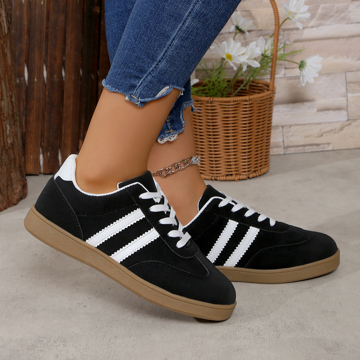 Retro All-Match Color-Block Soft-Soled SpringAutumn New Womens Sneakers foto 3