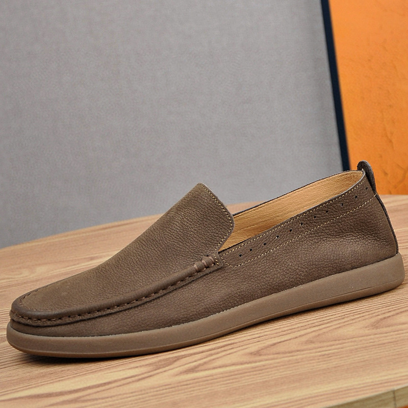 Mens Casual Breathable Soft Leather Shoes foto 2