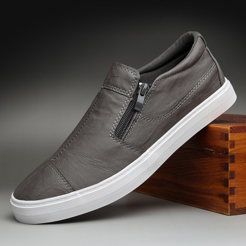Men's Casual PU Leather Shoes Youth One Pedal foto 5