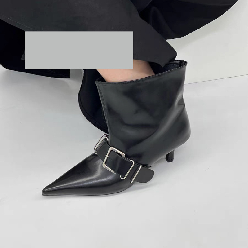 High Heel Pointed Ankle Boots Female Hot Girl Style foto 4