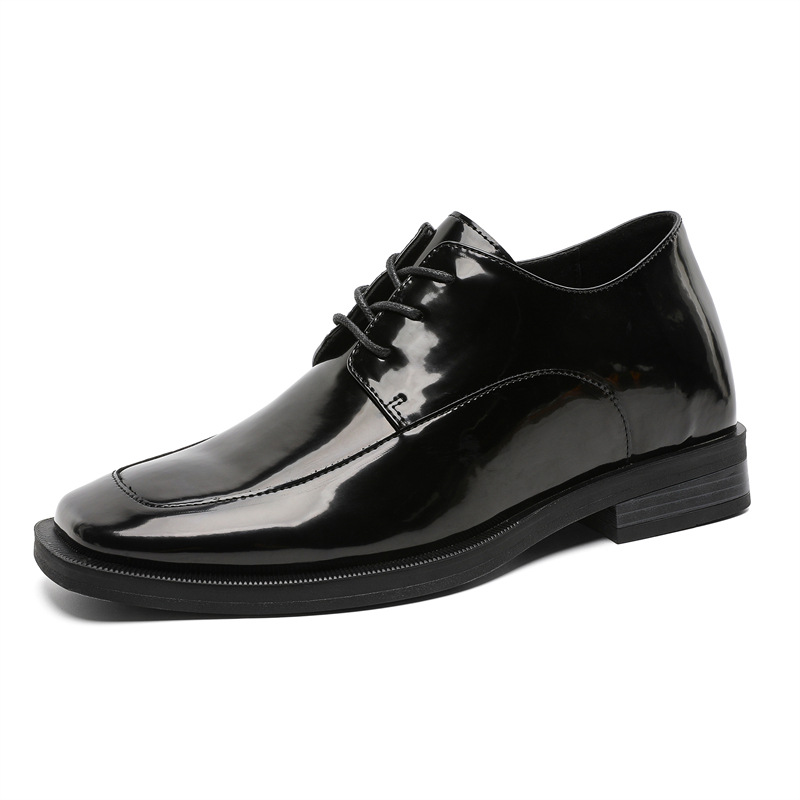 Men's Business-Casual Chunky-Heel Elevator Shoes In British Style foto 3