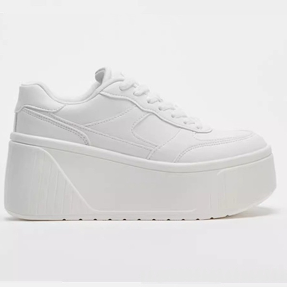 Lightweight Casual White Athletic Shoes For Height Enhancement foto 3