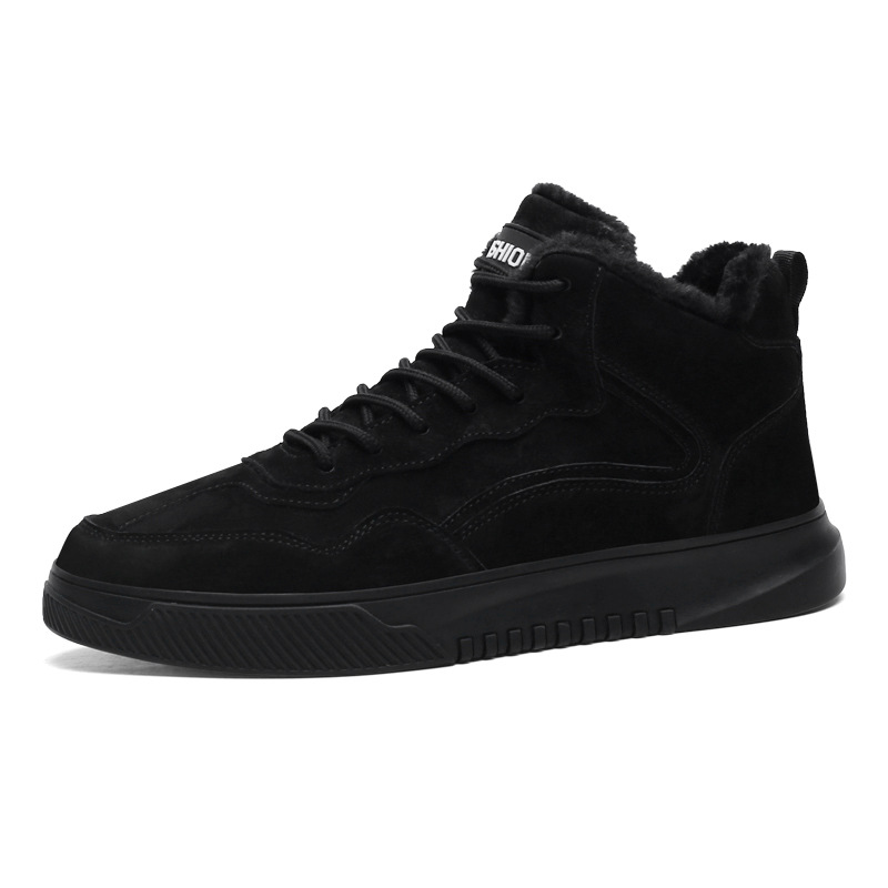 Winter Warm Cotton Shoes Men's Mid-top Trendy foto 2